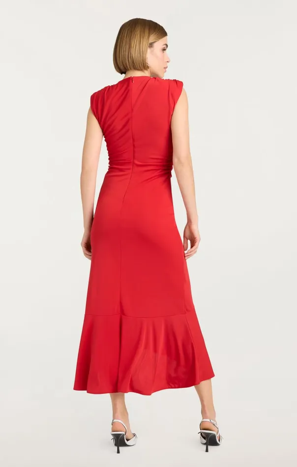 Women Cinq Sept Midi Dianne Dress Candy Apple