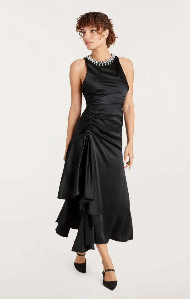 Women Cinq Sept Midi Georgie Dress Black