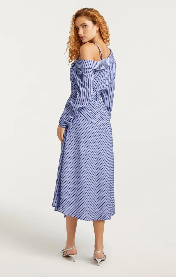 Women Cinq Sept Midi Marcella Dress Navyraincloud