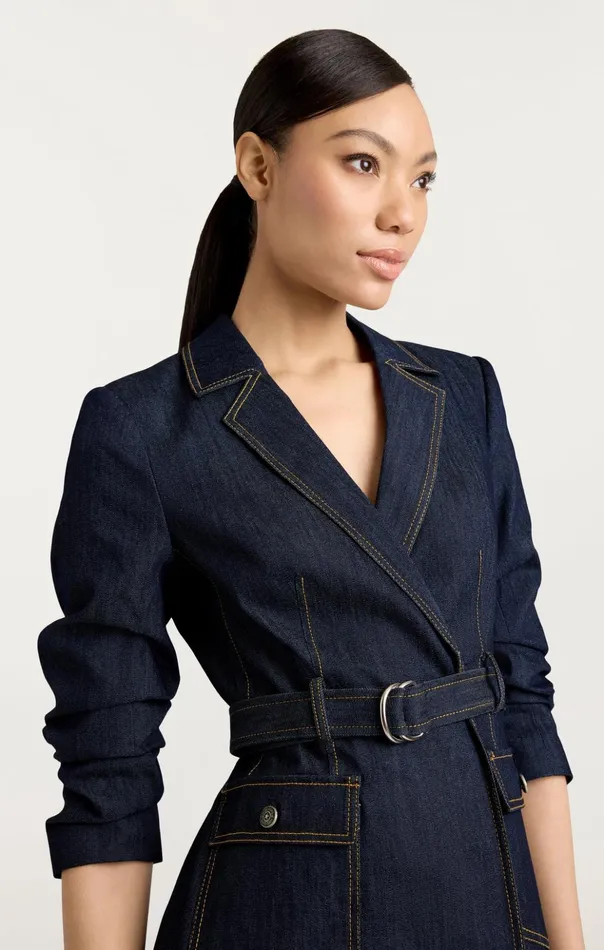 Women Cinq Sept Mini Jenessa Dress Indigo