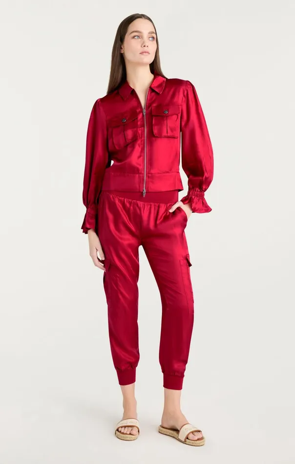 Women Cinq Sept Pants Giles Pant Red Currant
