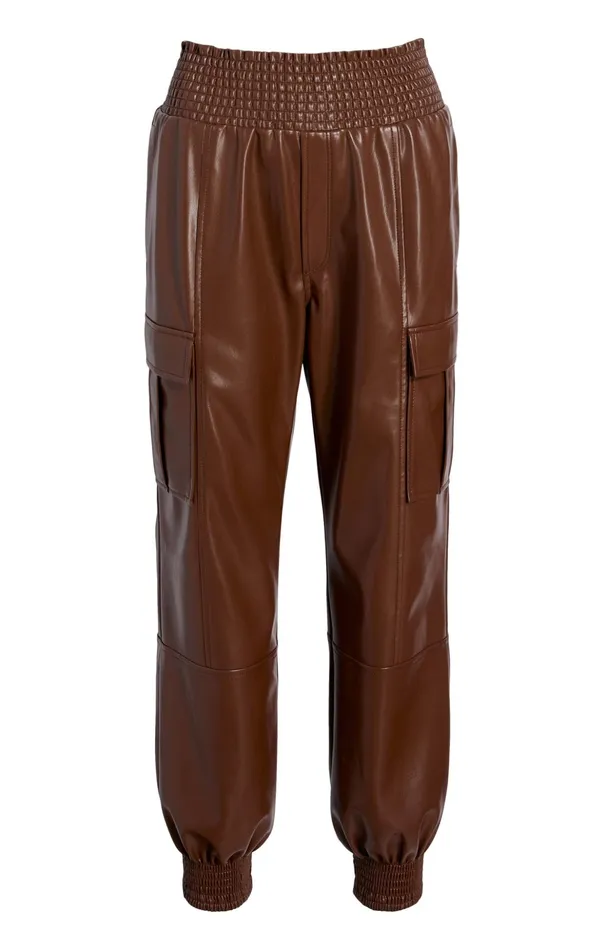 Women Cinq Sept Pants Lite Vegan Leather Jenning Pants Espresso