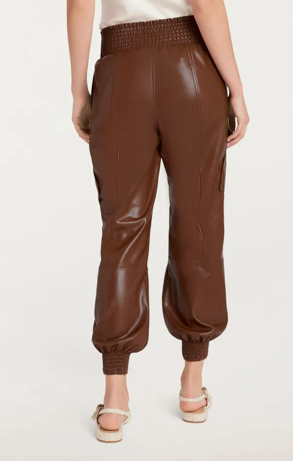 Women Cinq Sept Pants Lite Vegan Leather Jenning Pants Espresso