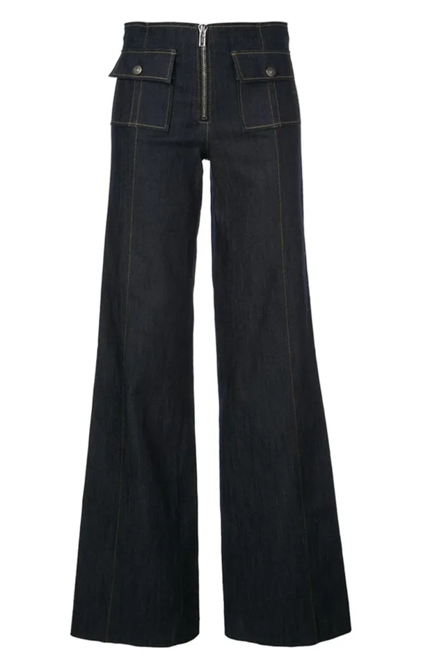 Women Cinq Sept Pants Long Azure Pant Indigo