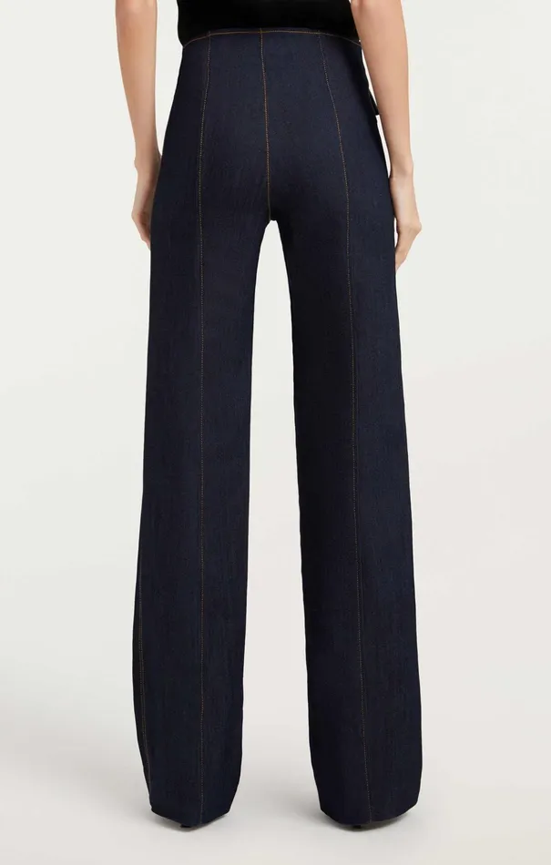 Women Cinq Sept Pants Long Azure Pant Indigo