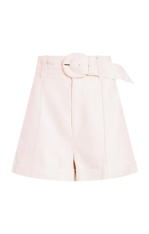 Women Cinq Sept Shorts Linen Aldi Short Icy Pink