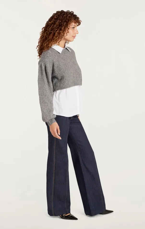 Women Cinq Sept Sweaters and Knits Landry Pullover Heather Greywhite