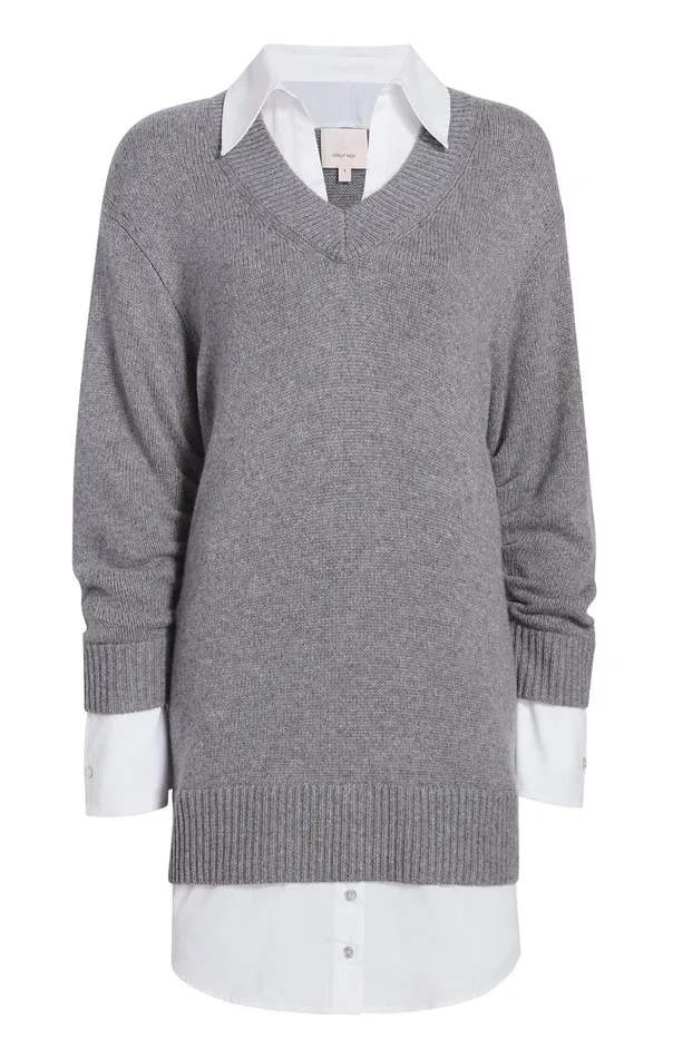 Women Cinq Sept Sweaters and Knits Santina Dress Heather Greywhite