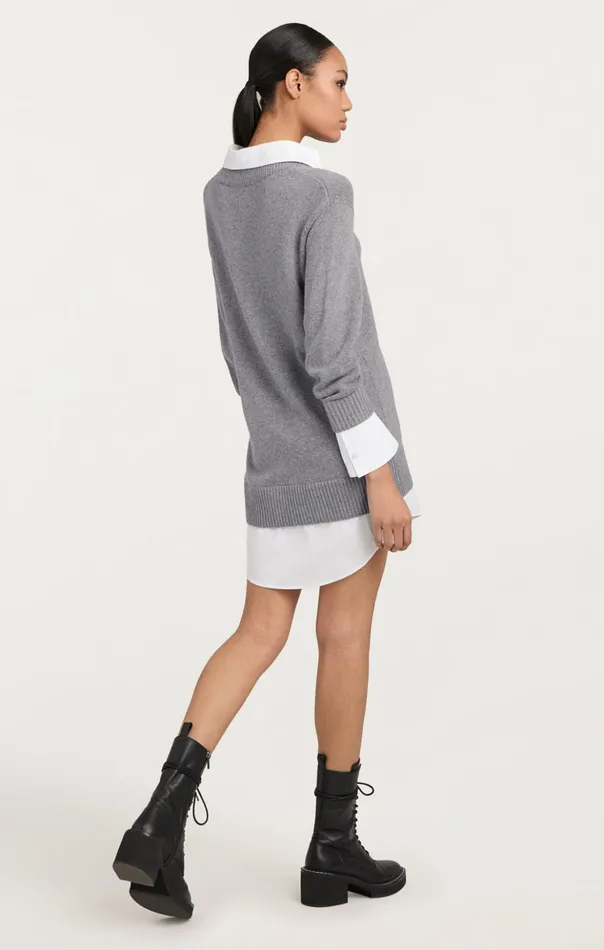 Women Cinq Sept Sweaters and Knits Santina Dress Heather Greywhite