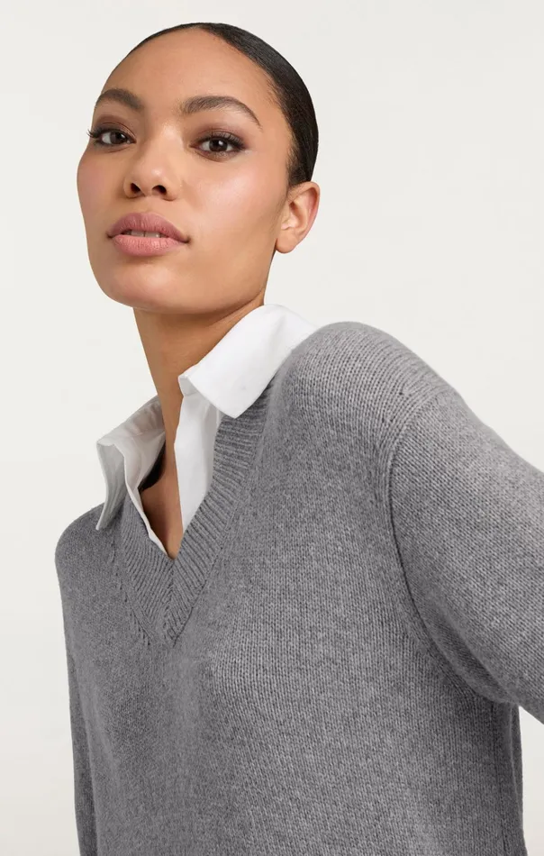 Women Cinq Sept Sweaters and Knits Santina Dress Heather Greywhite