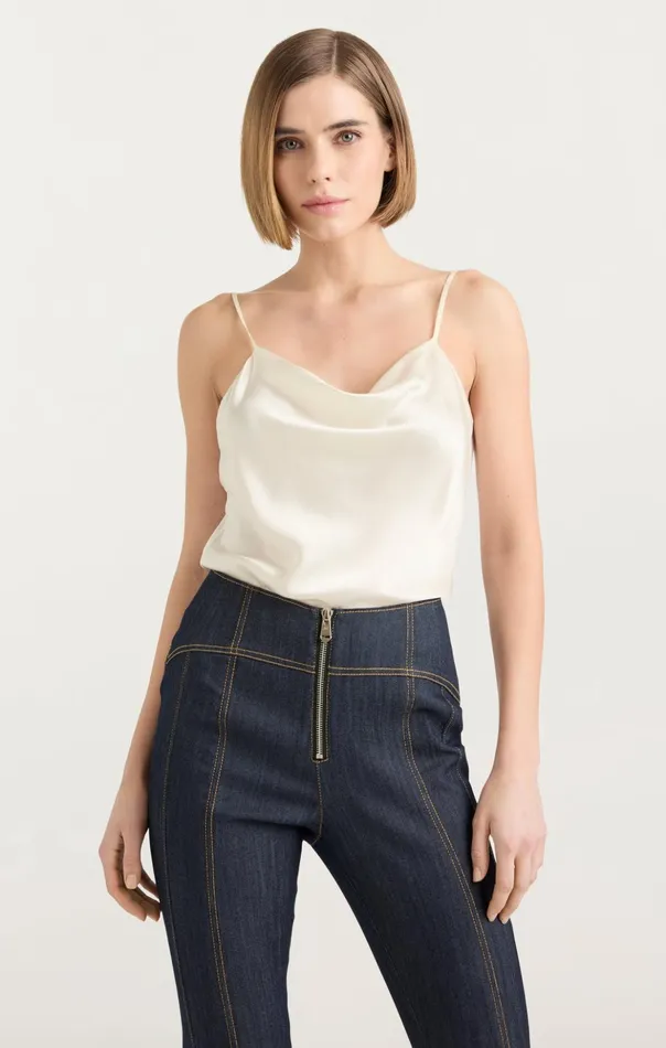 Women Cinq Sept Tank Tops and Camisoles Marta Cami Ivory