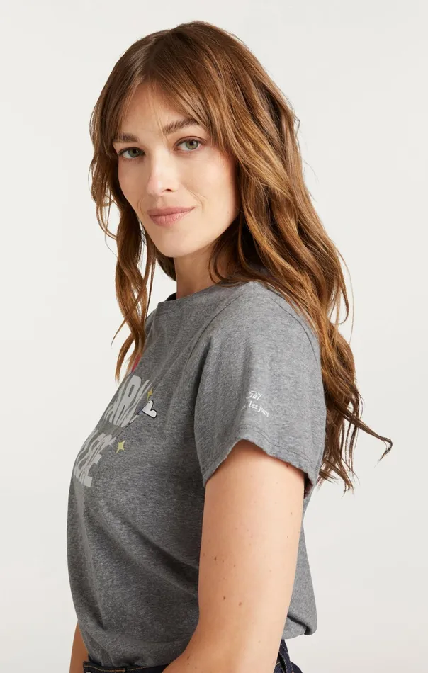 Women Cinq Sept Tees and Pullovers Paris Please Tee Heather Greywhite