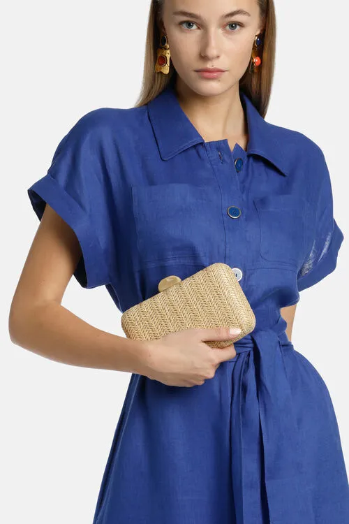 Women Clutch and Pochette Luisa Spagnoli Illasi Illasi BlueGold Women Clutch and Pochette Luisa Spagnoli Illasi Illasi BlueGold