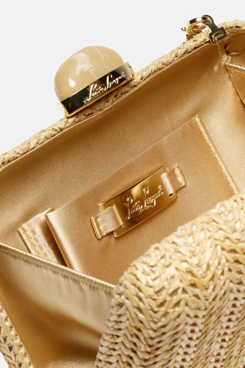 Women Clutch and Pochette Luisa Spagnoli Illasi Illasi BlueGold Women Clutch and Pochette Luisa Spagnoli Illasi Illasi BlueGold