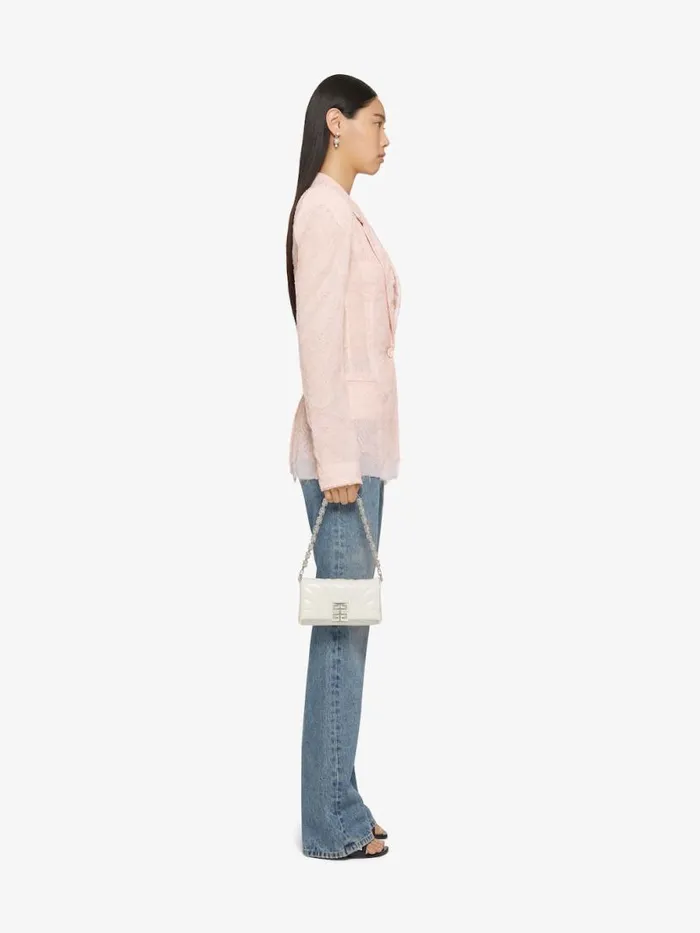 Women Coats and Jackets Givenchy Jacket In Lace And Silk Blush Pink