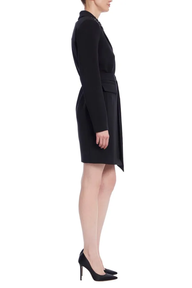 Women Cocktail Badgley Mischka Blazer Mini Dress Black