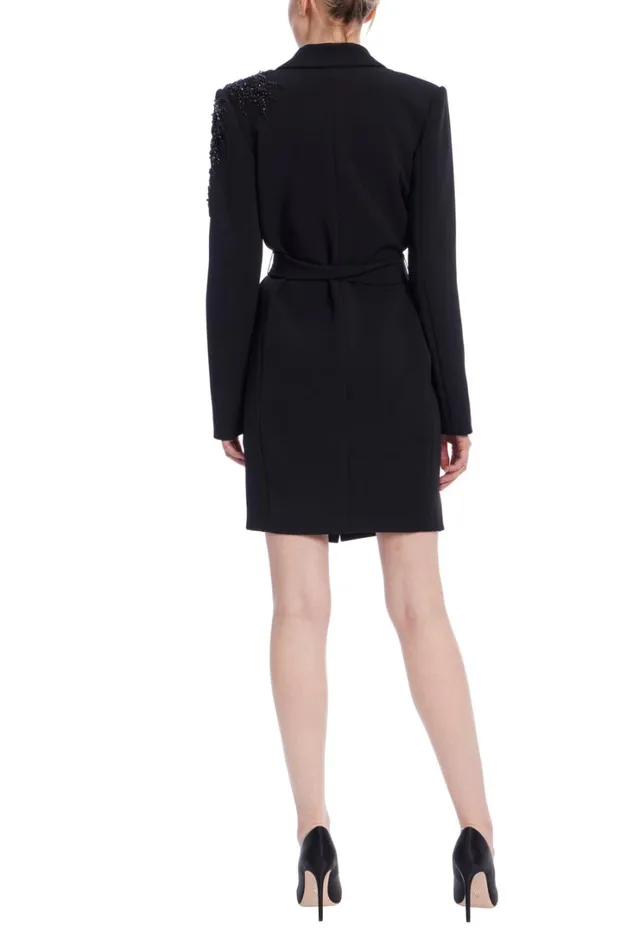 Women Cocktail Badgley Mischka Blazer Mini Dress Black