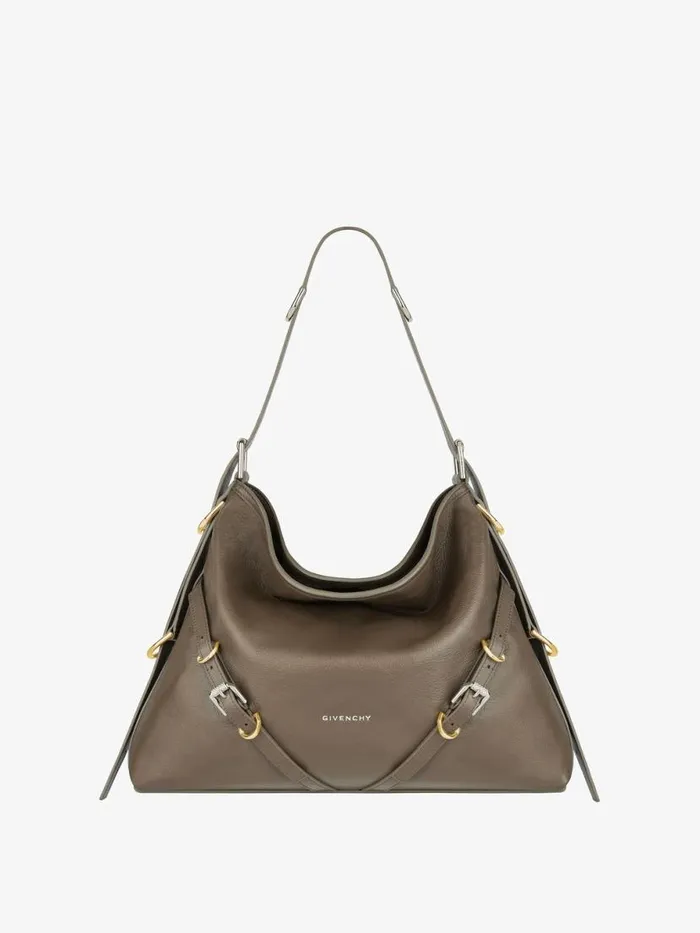 Women Crossbody Bags Givenchy Medium Voyou Bag In Leather Taupe