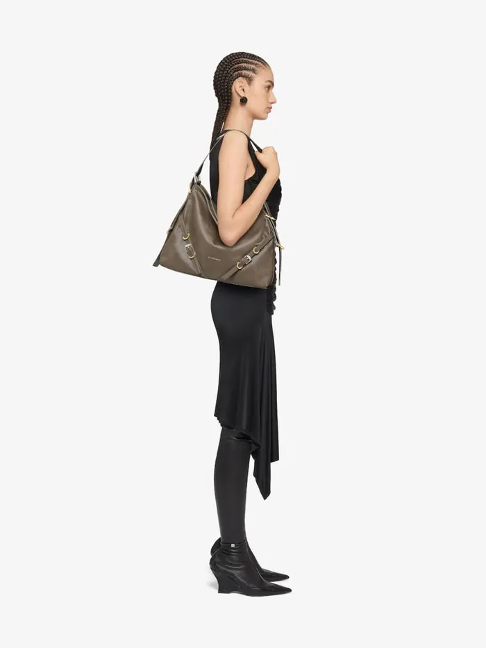 Women Crossbody Bags Givenchy Medium Voyou Bag In Leather Taupe Women Crossbody Bags Givenchy Medium Voyou Bag In Leather Taupe