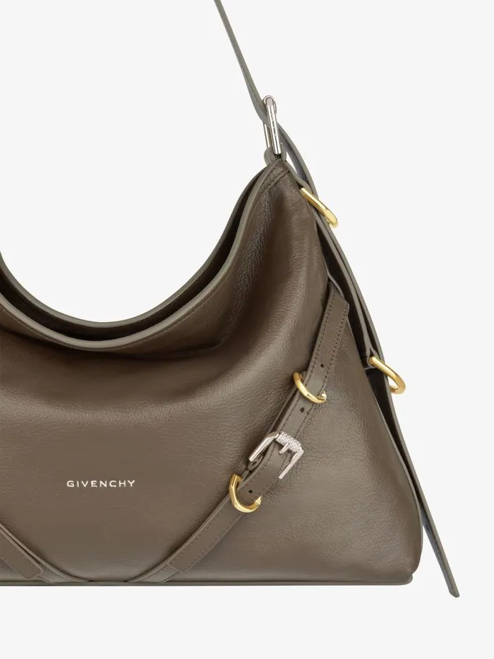 Women Crossbody Bags Givenchy Medium Voyou Bag In Leather Taupe Women Crossbody Bags Givenchy Medium Voyou Bag In Leather Taupe