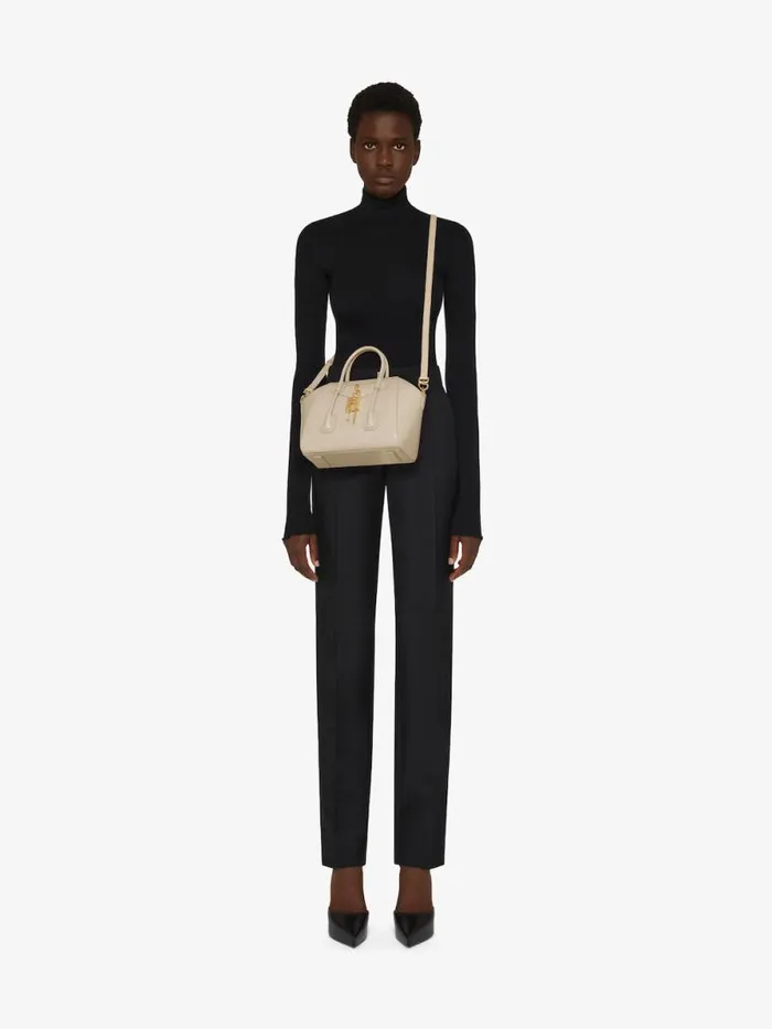 Women Crossbody Bags Givenchy Mini Antigona Lock Bag In Box Leather Natural Beige Women Crossbody Bags Givenchy Mini Antigona Lock Bag In Box Leather Natural Beige
