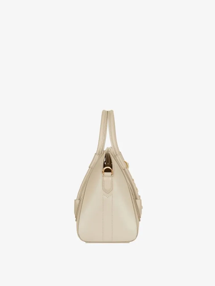 Women Crossbody Bags Givenchy Mini Antigona Lock Bag In Box Leather Natural Beige Women Crossbody Bags Givenchy Mini Antigona Lock Bag In Box Leather Natural Beige