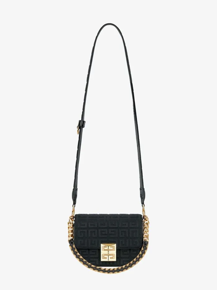 Women Crossbody Bags Givenchy Small 4G Bag In 4G Embroidery With Chain Black
