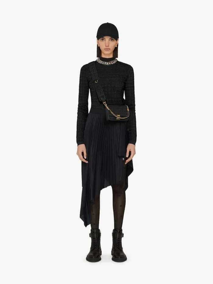 Women Crossbody Bags Givenchy Small 4G Bag In 4G Embroidery With Chain Black