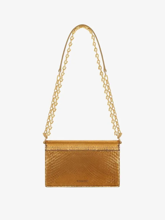 Women Crossbody Bags Givenchy Small 4G Bag In Python With Chain Golden Women Crossbody Bags Givenchy Small 4G Bag In Python With Chain Golden
