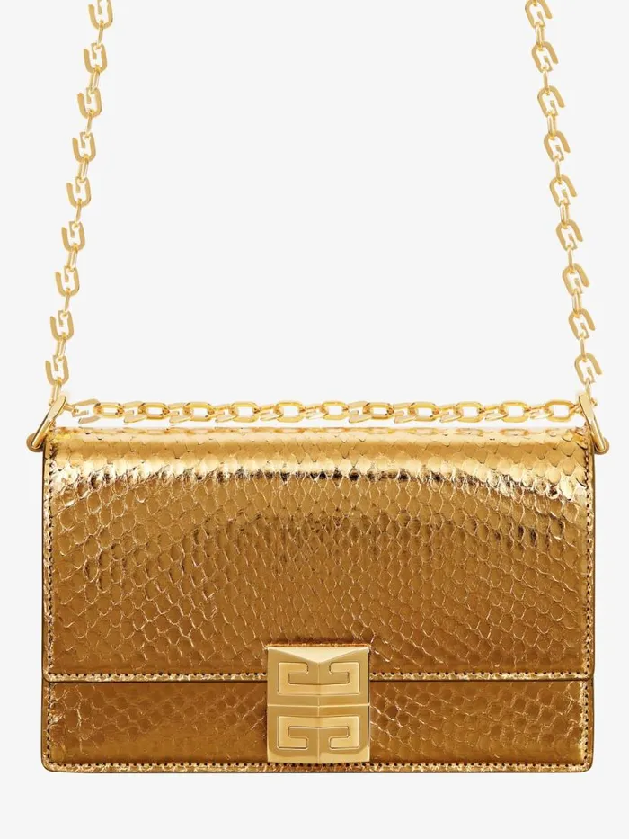 Women Crossbody Bags Givenchy Small 4G Bag In Python With Chain Golden Women Crossbody Bags Givenchy Small 4G Bag In Python With Chain Golden
