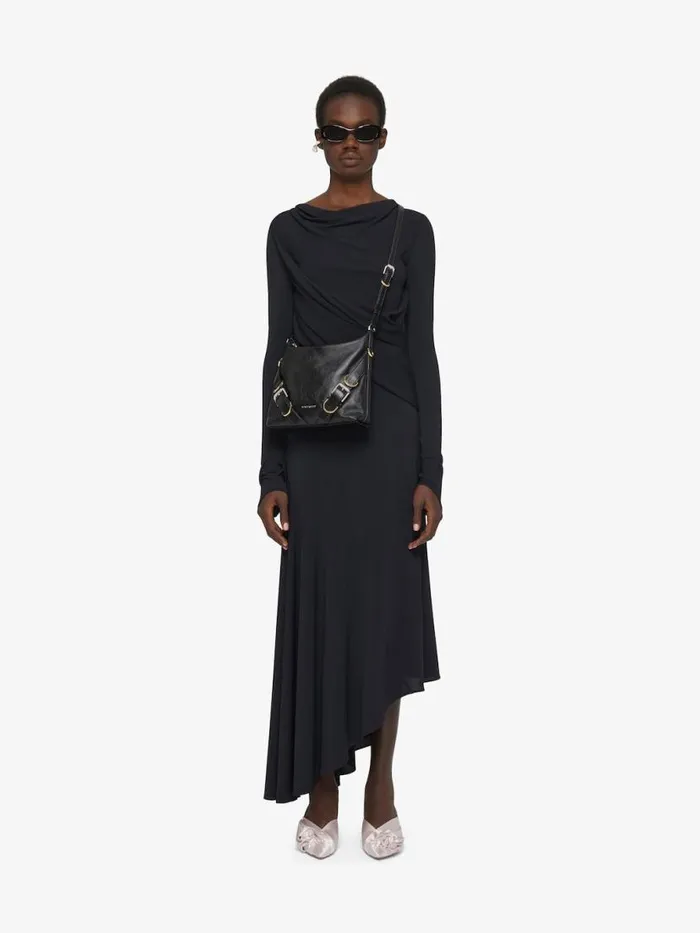 Women Crossbody Bags Givenchy Voyou Crossbody Bag In Leather Black