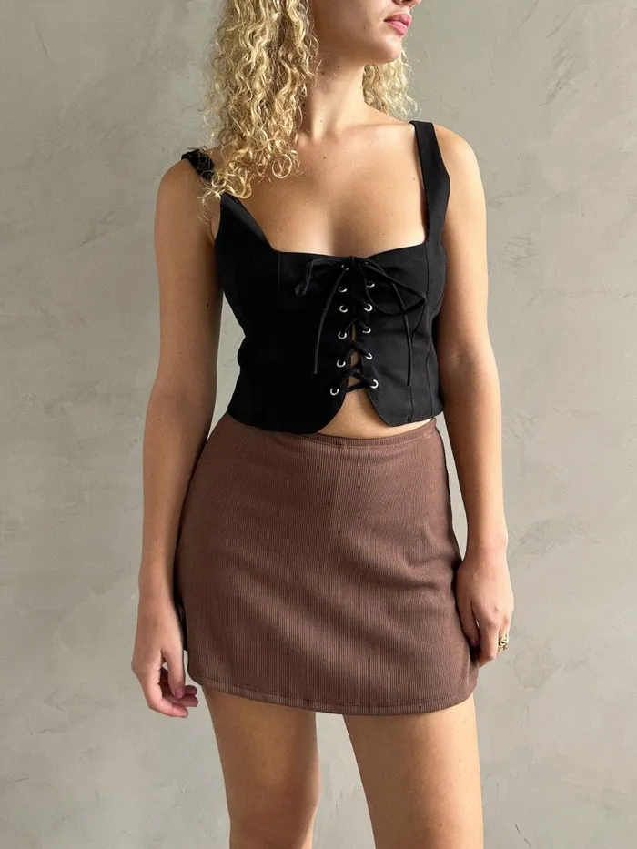Women Darcy Skort Chocolate Lisa Says Gah Skirts