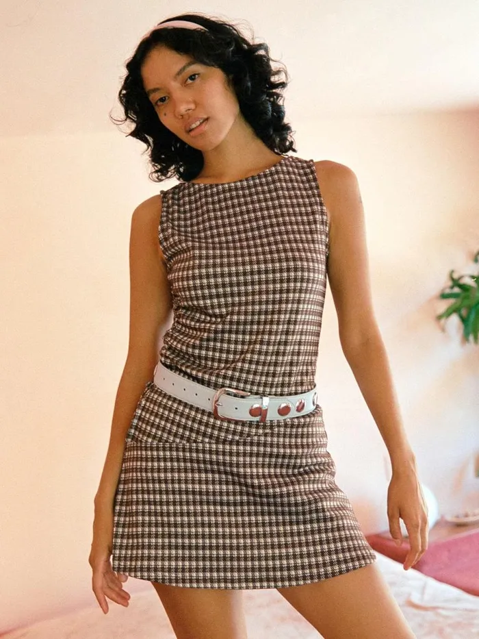 Women Darcy Skort Cocoa Plaid Lisa Says Gah Skirts