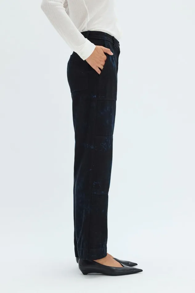 Women Dark Indigo Denim Work Pant Raquel Allegra Dresses