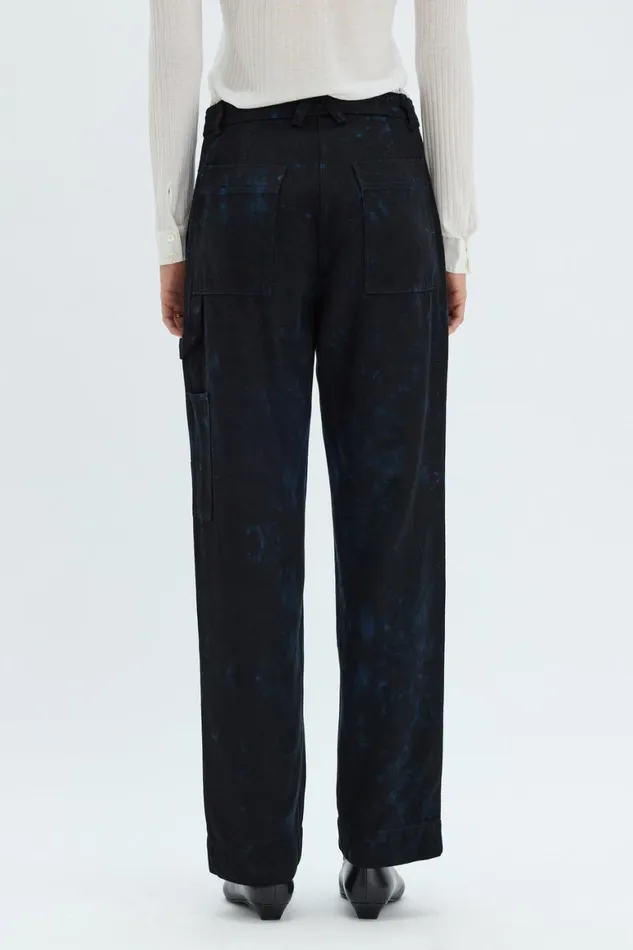 Women Dark Indigo Denim Work Pant Raquel Allegra Dresses