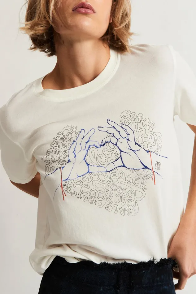 Women Dirty White Betty Tee Raquel Allegra Bottoms