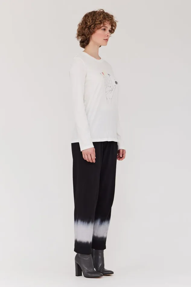 Women Dirty White Cosmic Hand Tilda Tee Raquel Allegra Tops