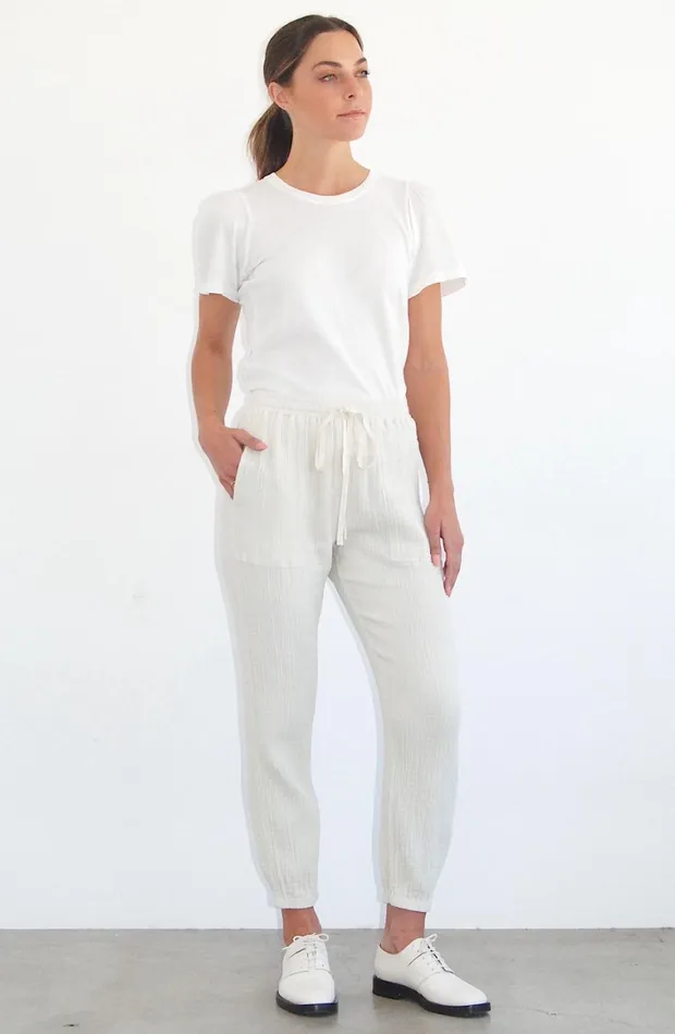 Women Dirty White Tracker Pant Raquel Allegra Bottoms