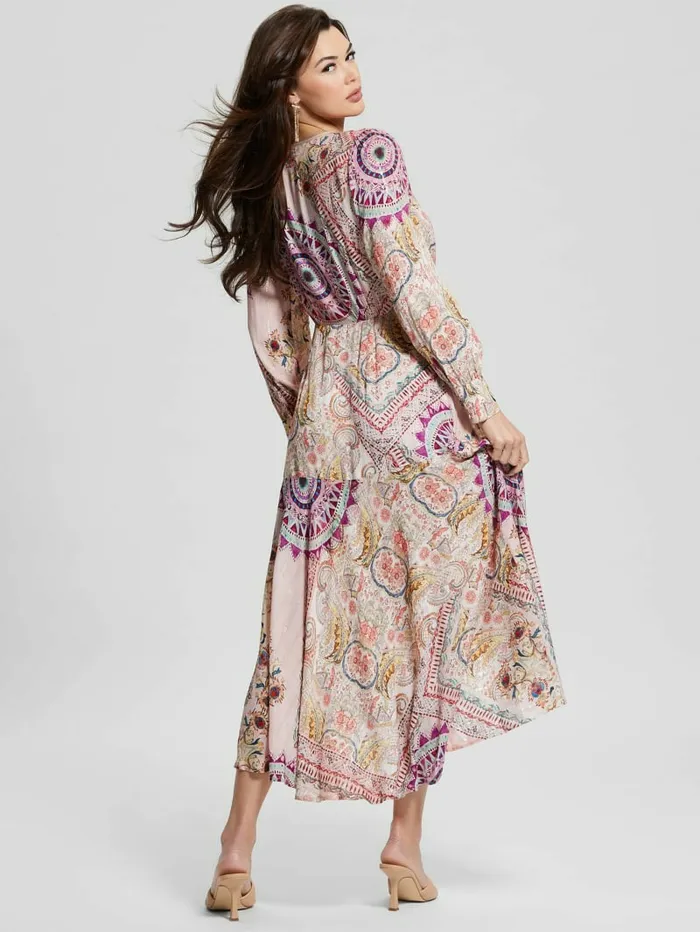 Women Dresses and Jumpsuits GUESS Monique Printed Dress Carousel Print Women Dresses and Jumpsuits GUESS Monique Printed Dress Carousel Print