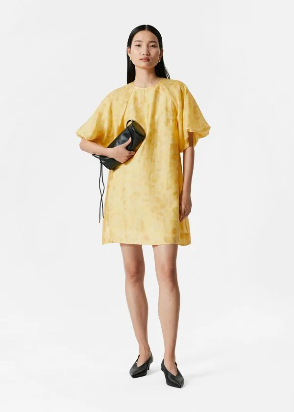 Women Dresses and Other Stories BalloonSleeve Mini Dress Yellow Florals