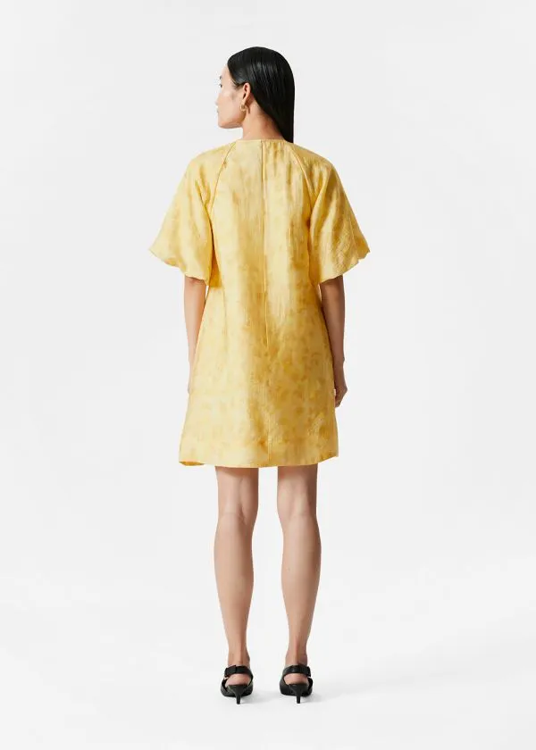 Women Dresses and Other Stories BalloonSleeve Mini Dress Yellow Florals