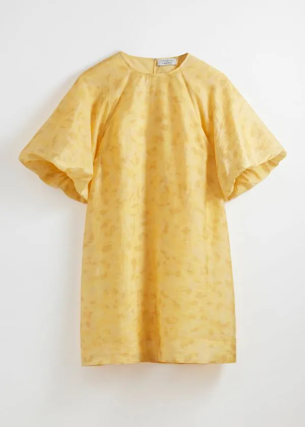 Women Dresses and Other Stories BalloonSleeve Mini Dress Yellow Florals