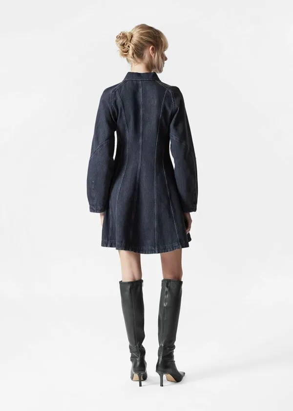 Women Dresses and Other Stories Denim Shirt Mini Dress Black