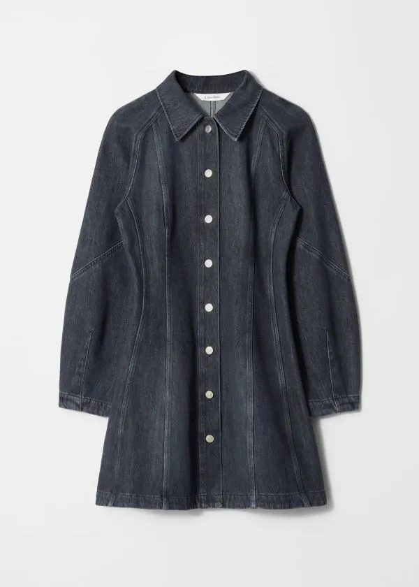 Women Dresses and Other Stories Denim Shirt Mini Dress Black