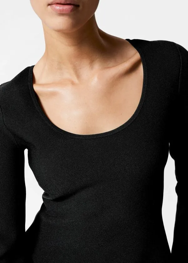 Women Dresses and Other Stories Knitted Peplum Mini Dress Black
