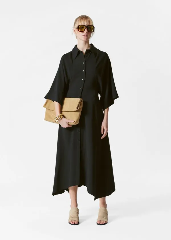 Women Dresses and Other Stories Midi Shirt Dress Black