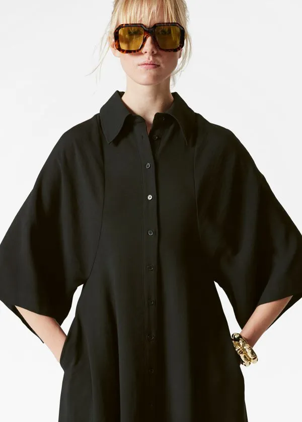 Women Dresses and Other Stories Midi Shirt Dress Black