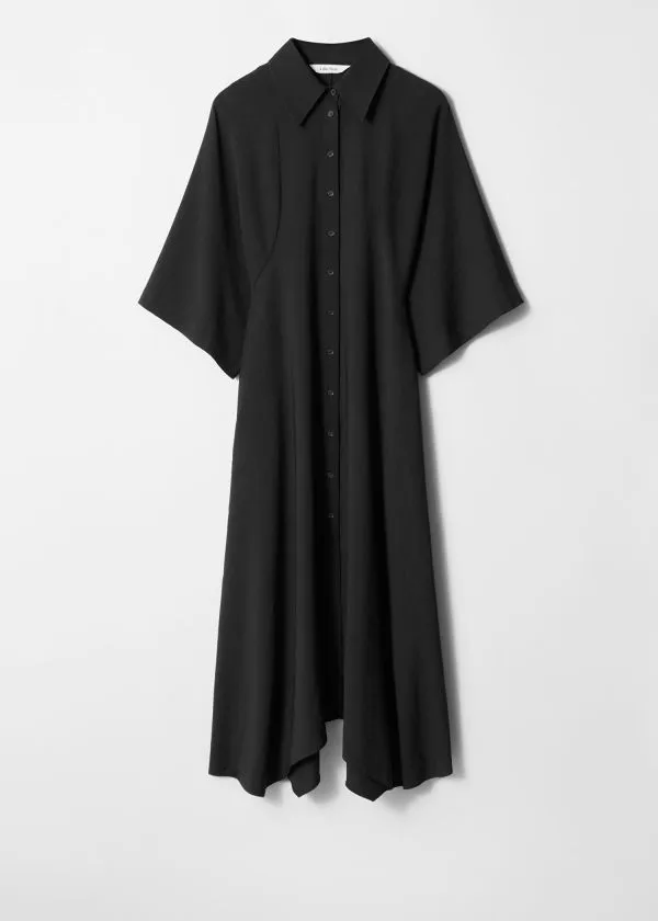 Women Dresses and Other Stories Midi Shirt Dress Black