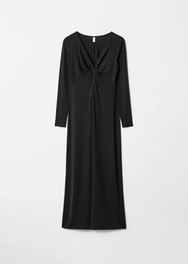 Women Dresses and Other Stories Twisted VNeck Maxi Dress Black