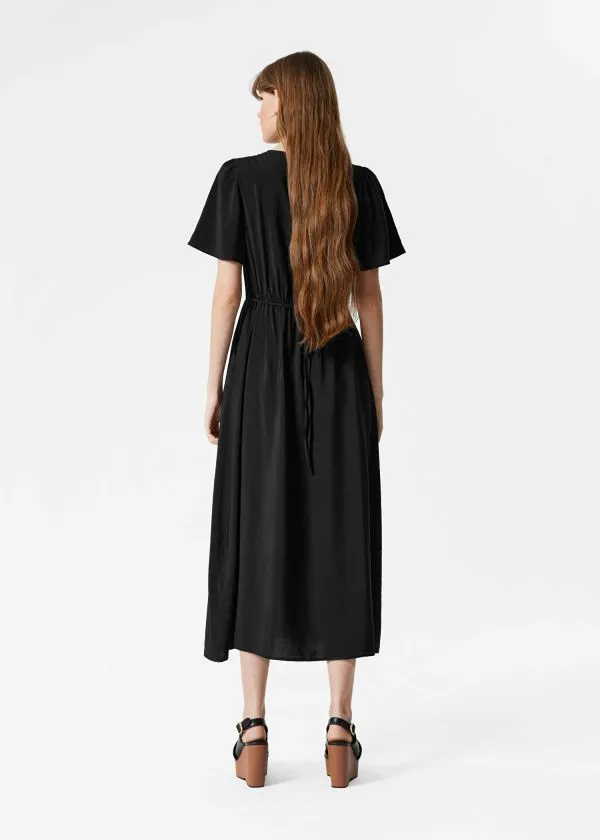 Women Dresses and Other Stories VNeck Midi Dress Black